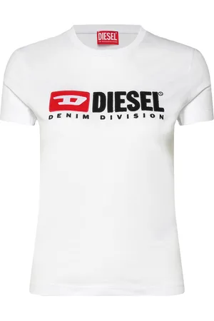 Diesel T-Sli-Div T-Shirt Tops T-shirts & Tops Short-sleeved White