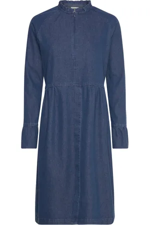 Mads Norgaard Soft Denim Dupina Dress Knælang Kjole Blue
