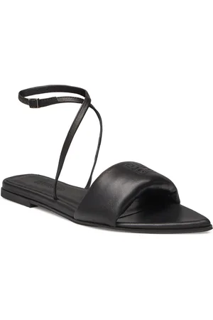 HUGO BOSS Ellye_Sandal_Napd Flade Sandaler Black