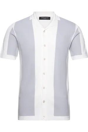 Bruuns Bazaar Riverbbchic Shirt Tops Knitwear Short Sleeve Knitted Polos Blue