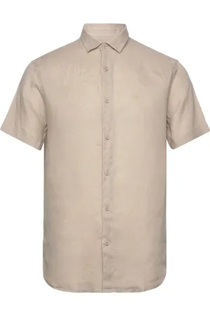Armani Exchange Shirt Tops Shirts Short-sleeved Beige