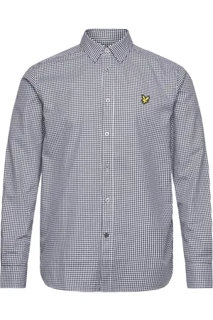 Lyle & Scott Shepherd Check Shirt Tops Shirts Casual Navy