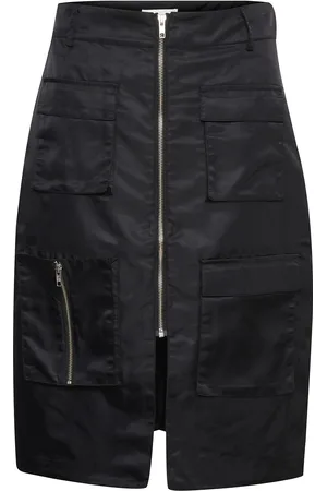 Karen by Simonsen Nynnekb Skirt Knælang Nederdel Black