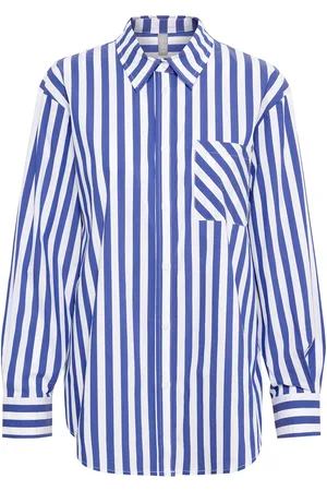Culture Curegina Ls Shirt Tops Shirts Long-sleeved Blue