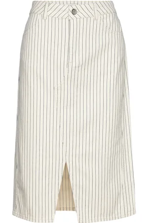 Mads Norgaard Field Pin Kenley Skirt Knælang Nederdel Beige