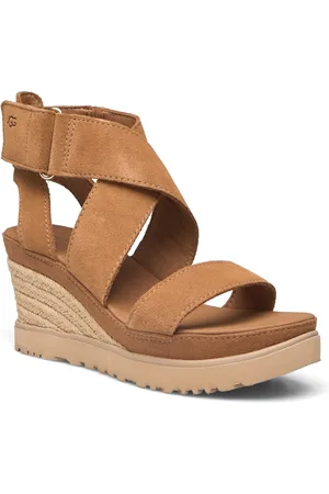 UGG W Ileana Ankle Designers Heels Wedges Brown