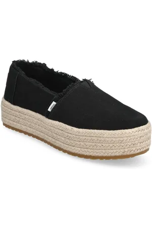 TOMS Valencia Espadrillos Flade Sandal Black