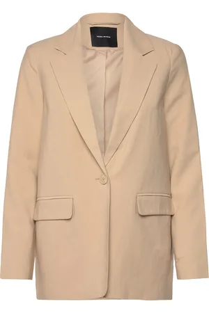 VERO MODA Vmcarmen Ls Loose Blazer Noos Blazers Single Breasted Blazers Beige
