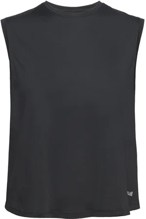 Casall Laser Mesh Muscle Tank Sport T-shirts & Tops Sleeveless Black