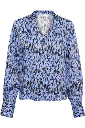 Karen by Simonsen Nikolekb Blouse Tops Blouses Long-sleeved Blue