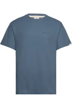 Anerkjendt Akkikki S/S Waffle Tee Tops T-Kortærmet Skjorte Blue