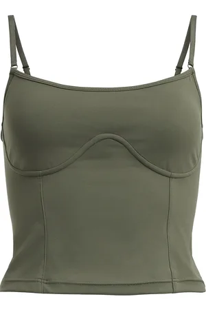 Rethinkit Butter Soft Top True To Body Tops T-shirts & Tops Sleeveless Khaki Green