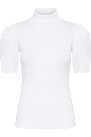 Gestuz Drewgz Ss Puff Blouse Tops Blouses Short-sleeved White