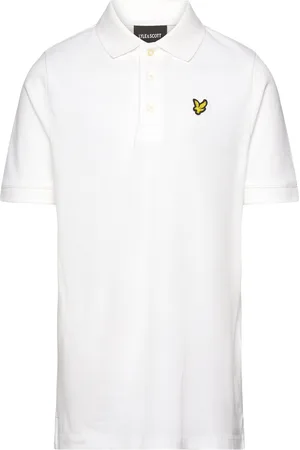 Lyle & Scott Plain Polo Shirt Tops T-shirts Polo Shirts Short-sleeved Polo Shirts White