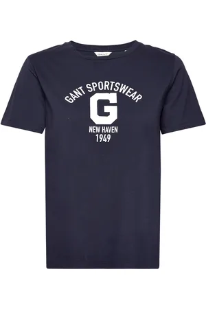 GANT Reg Logo Ss T-Shirt Tops T-shirts & Tops Short-sleeved Navy