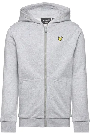 Lyle & Scott Zip Through Hoodie Tops Sweatshirts & Hoodies Hoodies Grey