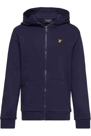 Lyle & Scott Zip Through Hoodie Tops Sweatshirts & Hoodies Hoodies Navy