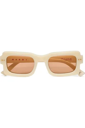Marni Lake Vostok Panna Firkantede Solbriller Cream