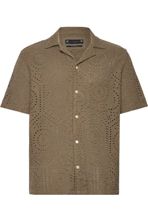 AllSaints Pueblo Ss Shirt Tops Shirts Short-sleeved Green