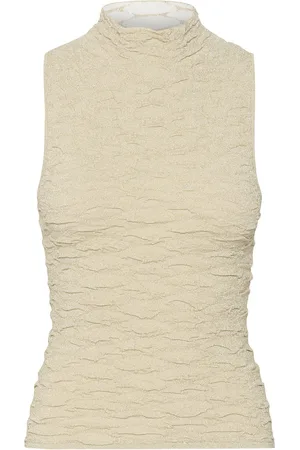 Gestuz Piccagz Halterneck Tops Blouses Sleeveless Beige