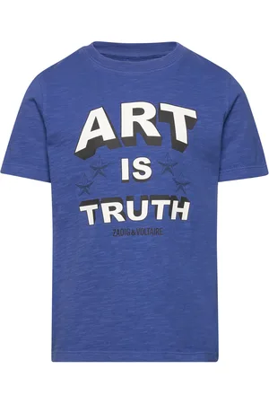 Zadig & Voltaire Short Sleeves Tee-Shirt Tops T-Kortærmet Skjorte Blue