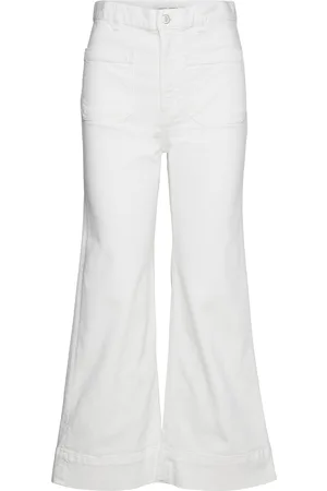 Jeanerica Sw012 St Monica Cropped Jeans Designers Jeans Flares White