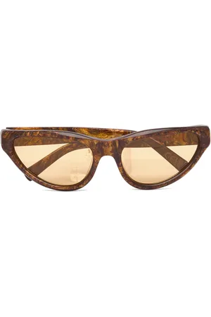 Marni Mavericks Radica Designers Sunglasses Cat-eye Sunglasses Brown