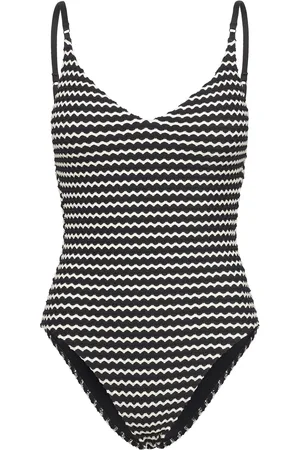 Seafolly Mesh Effect V Neck Piece Badedragt Badetøj Black