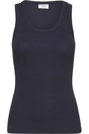 Saint Tropez Astersz Tank Top Tops T-shirts & Tops Sleeveless Navy