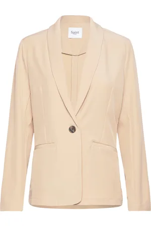 Saint Tropez Celestsz Blazer Blazers Single Breasted Blazers Beige