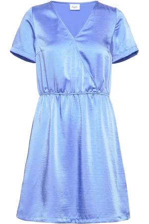 Saint Tropez Dinnesz Ss Dress Kort Kjole Blue