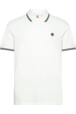 Timberland Tipped Pique Short Sleeve Polo Designers Polos Short-sleeved White