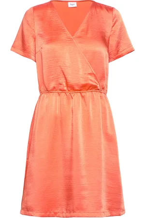 Saint Tropez Dinnesz Ss Dress Kort Kjole Orange