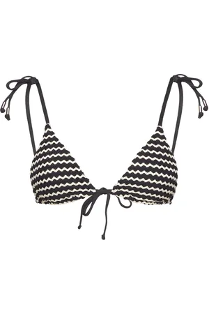 Seafolly Mesh Effect Slide Tri Swimwear Bikinis Bikini Tops Triangle Bikinitops Black