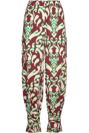 Lollys Laundry Baja Pants Bottoms Trousers Wide Leg Burgundy