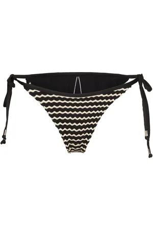 Seafolly Mesh Effect Tie Side Rio Pant Swimwear Bikinis Bikini Bottoms Side-tie Bikinis Black