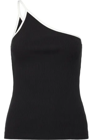 Soaked in Luxury Slsim Strap Top Tops Party Tops Black