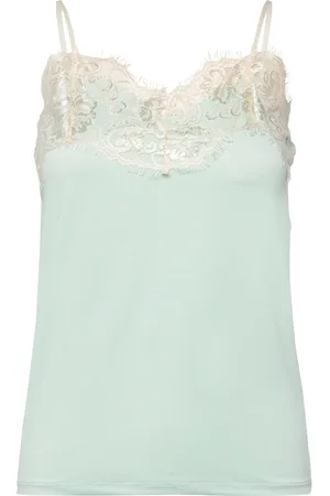Soaked in Luxury Slcayla Twot Singlet Tops Party Tops Blue