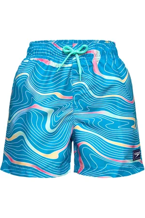 Speedo Boys Digi Printed 13" Watershort Sport Swimshorts Blue
