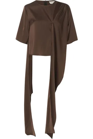 Gestuz Harpergz Knot Blouse Tops Blouses Short-sleeved Brown