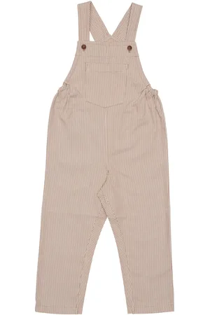 Copenhagen Colors Striped Yarndyed Overall Bottoms Dungarees Beige