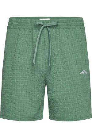 Les Deux Stan Seersucker Swim Shorts 2.0 Badeshorts Green