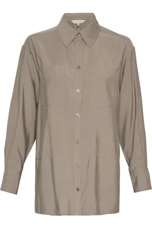 MSCH Mschlynelle Selia Shirt Tops Shirts Long-sleeved Brown