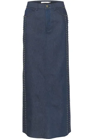 Gestuz Rockiegz Hw Long Skirt Lang Nederdel Navy