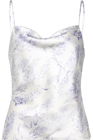 Holzweiler Eila Print Top Designers Blouses Sleeveless White