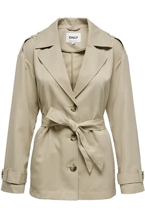 ONLY Onlline Short Trenchcoat Otw Trenchcoat Frakke Beige