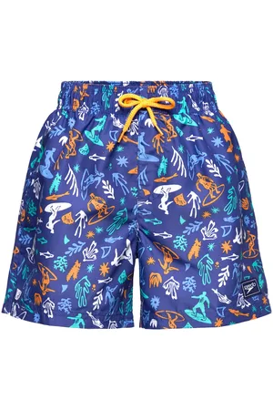 Speedo Boys Printed 13" Watershort Sport Swimshorts Blue