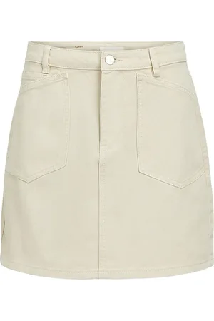 Object Objalas Mw Short Skirt 131 Kort Nederdel Cream