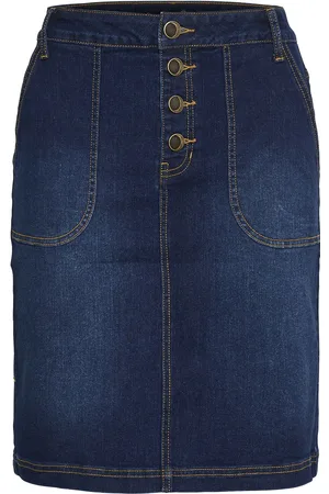 Culture Cubriana Skirt Kort Nederdel Blue