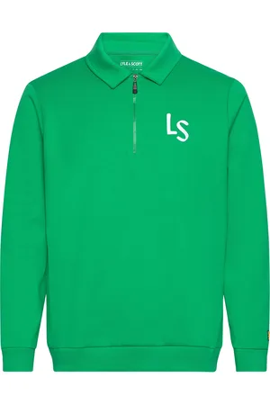 Lyle & Scott Ls Logo Quarter Zip Sweatshirt Sport Sweatshirts & Hoodies Sweatshirts Green